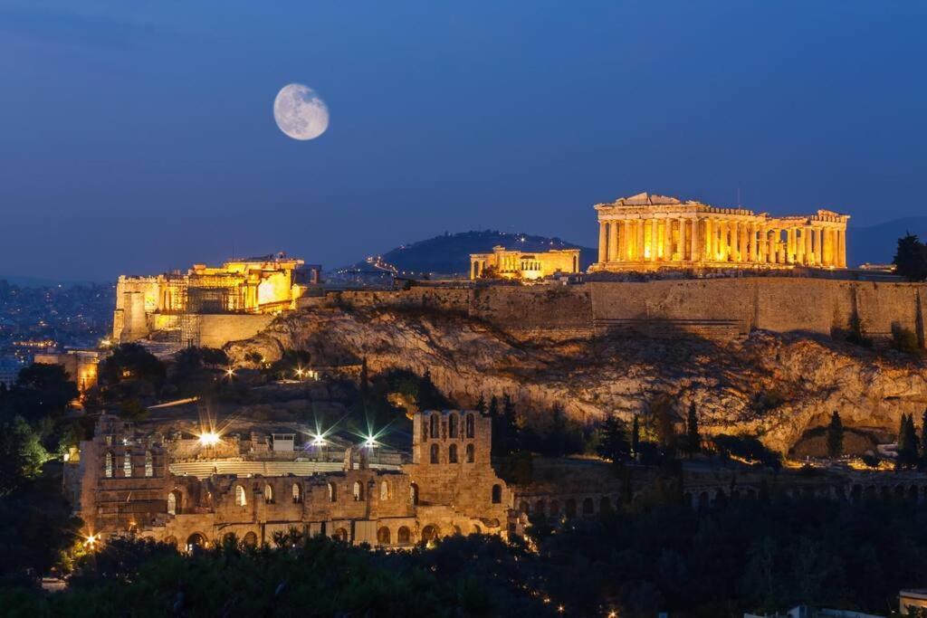 Boho Luxury 2 Bedroom Apartment, Acropolis Museum View Athene Buitenkant foto